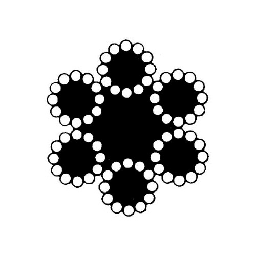 Stålwire 72 tråder galvanisert