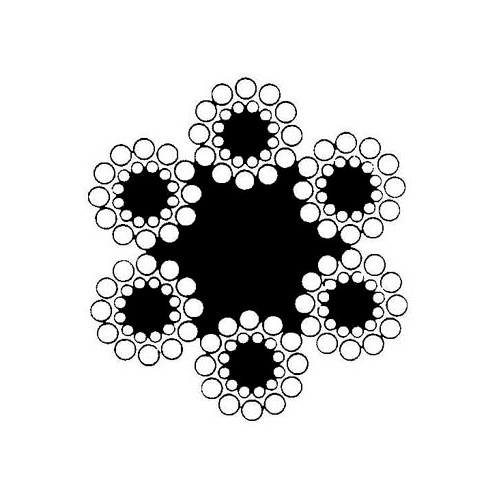 Stålwire 144 tråder galvanisert